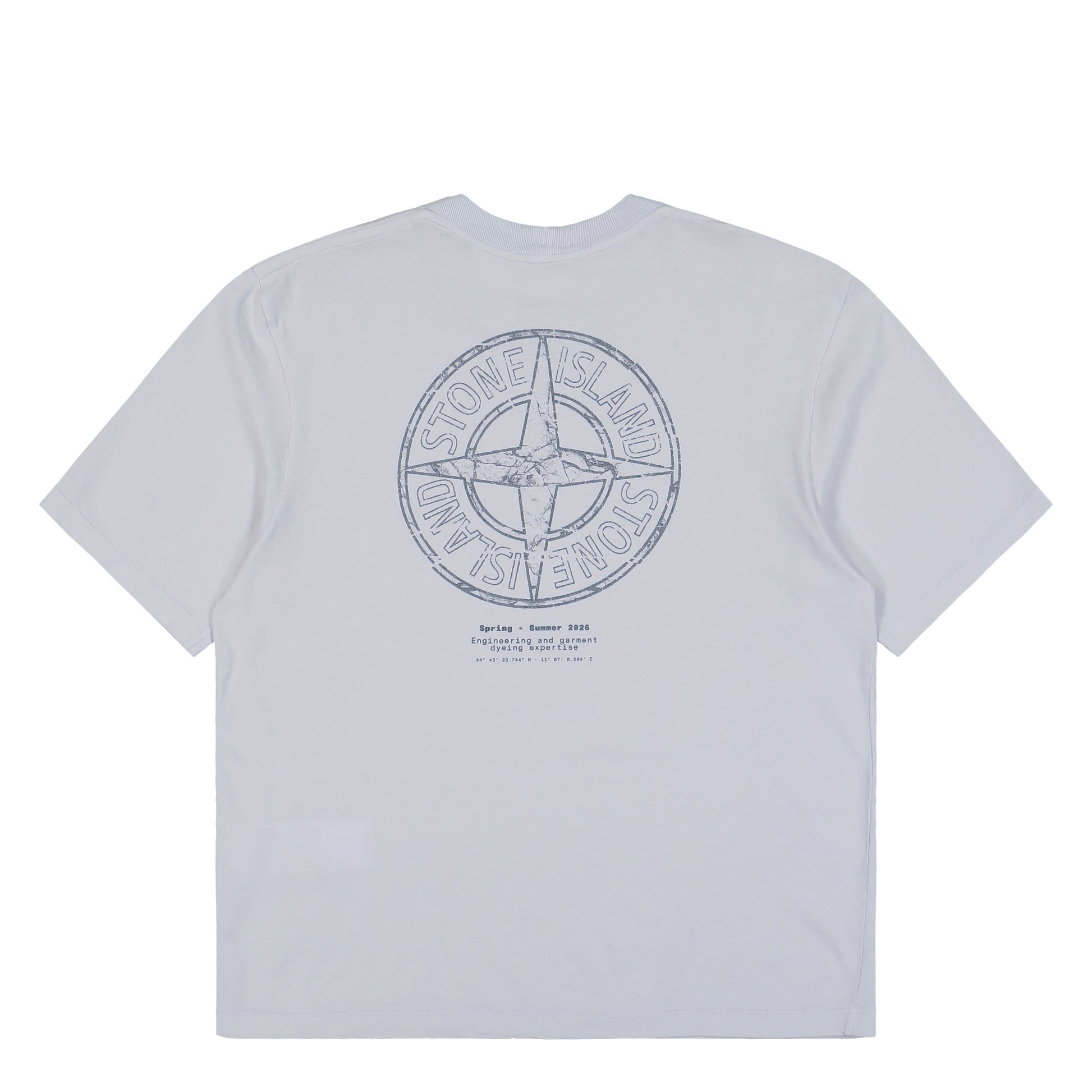 Stone Island Organic Cotton T-Shirt Sky Blue T-Shirts L1S152100001-S0285 V0041 Detail View 2 | GATE

