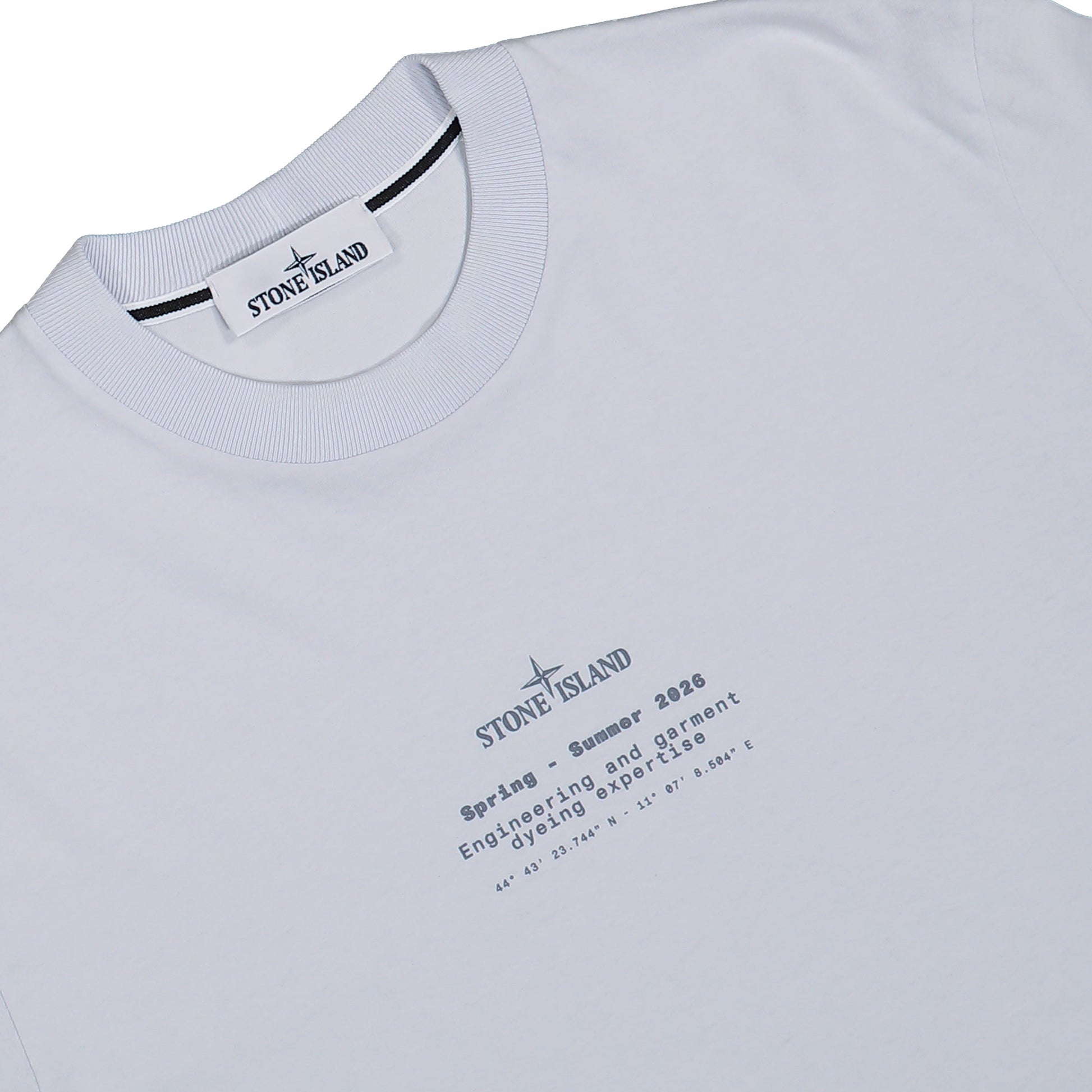 Stone Island Organic Cotton T-Shirt Sky Blue T-Shirts L1S152100001-S0285 V0041 Detail View 3 | GATE

