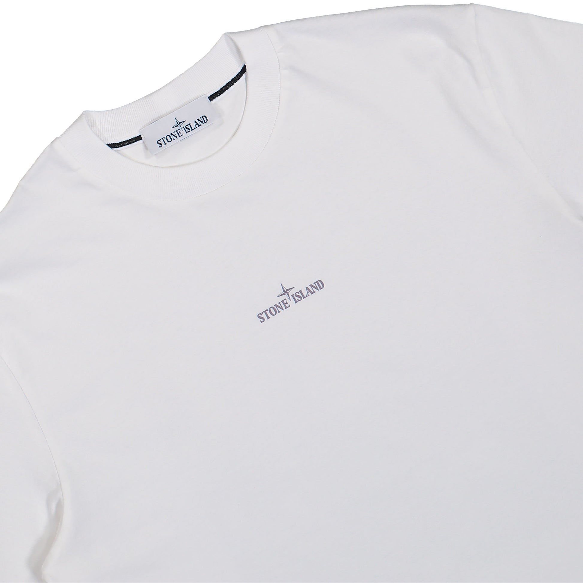 Stone Island Organic Cotton T-Shirt White T-Shirts L1S152100001-S0374 V0001 Detail View 3 | GATE
