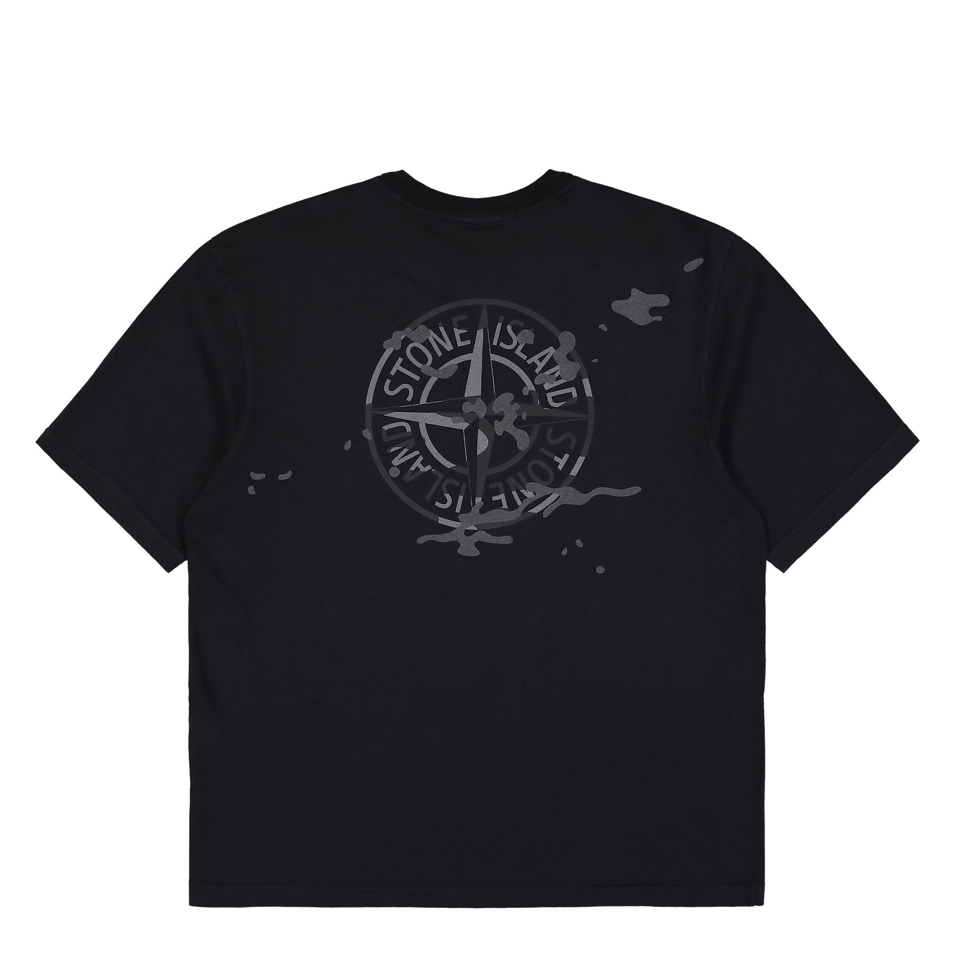 Stone Island Organic Cotton T-Shirt Black T-Shirts L1S152100001-S0E14 V0029 Detail View 2 | GATE
