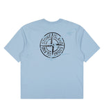 Stone Island Organic Cotton T-Shirt Dust Blue T-Shirts L1S152100001-S0E14 V004A Detail View 2 | GATE
