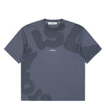 Stone Island Combed Organic Cotton T-Shirt Blue Grey T-Shirts L1S152100002-S0365 V002D Detail View 1 | GATE
