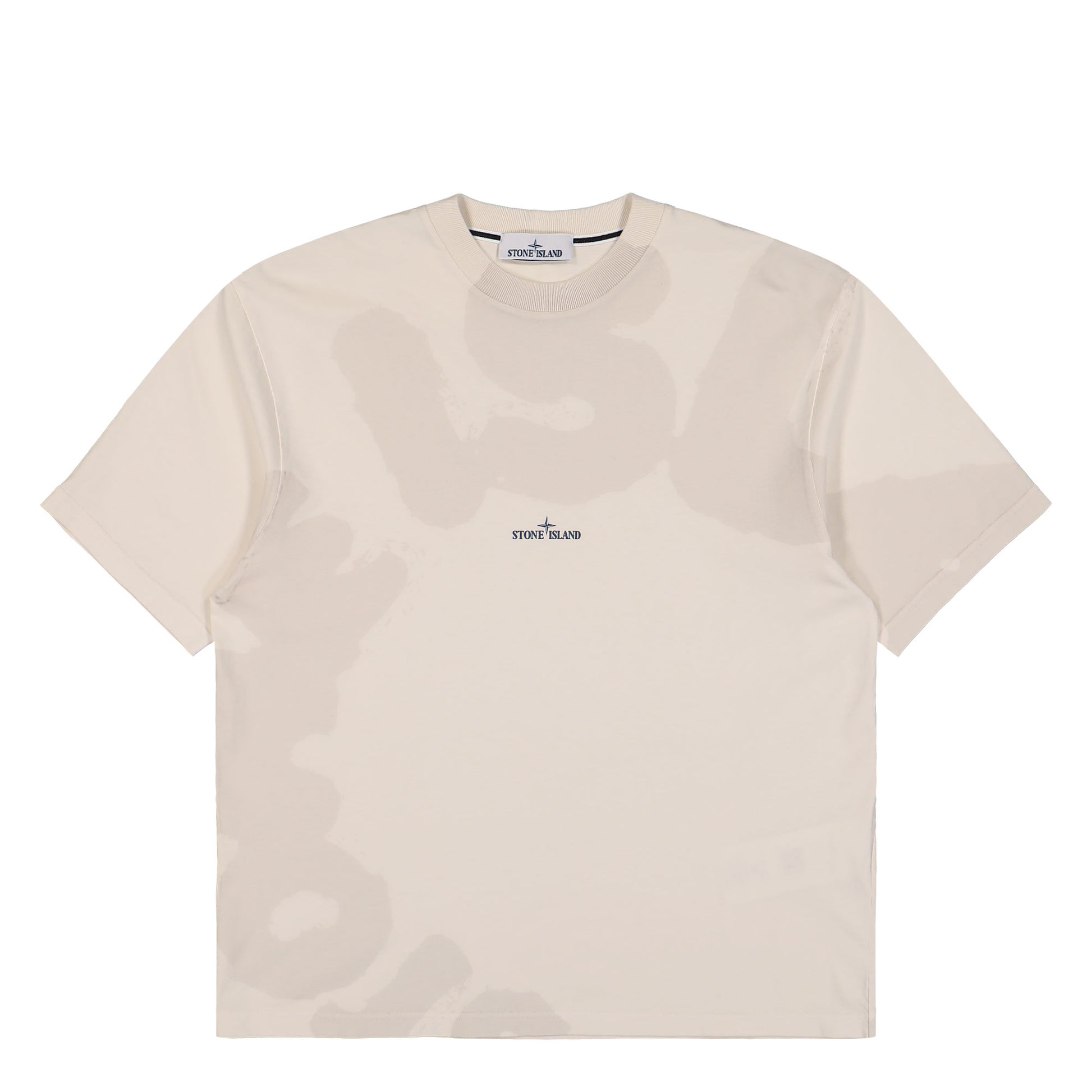 Stone Island Combed Organic Cotton T-Shirt Beige T-Shirts L1S152100002-S0365 V0093 Detail View 1 | GATE
