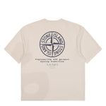 Stone Island Combed Organic Cotton T-Shirt Beige T-Shirts L1S152100002-S0365 V0093 Detail View 2 | GATE
