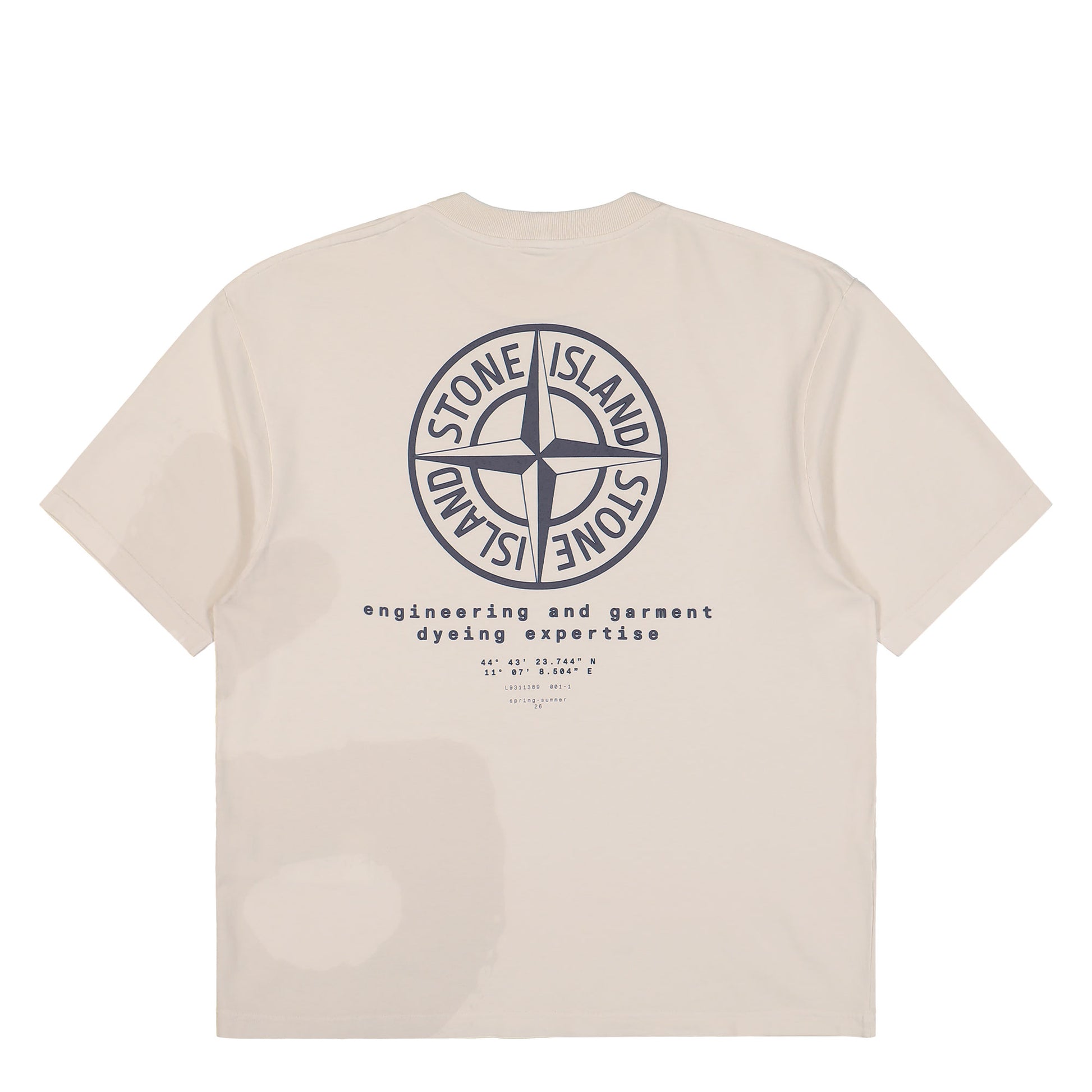 Stone Island Combed Organic Cotton T-Shirt Beige T-Shirts L1S152100002-S0365 V0093 Detail View 2 | GATE
