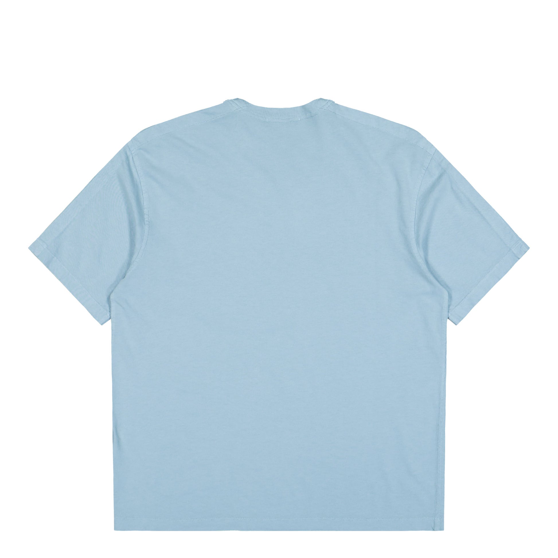 Stone Island Combed Organic Cotton Jersey T-Shirt Powder Blue T-Shirts L1S152100025-S0115 V004A  Detail View 2 | GATE
