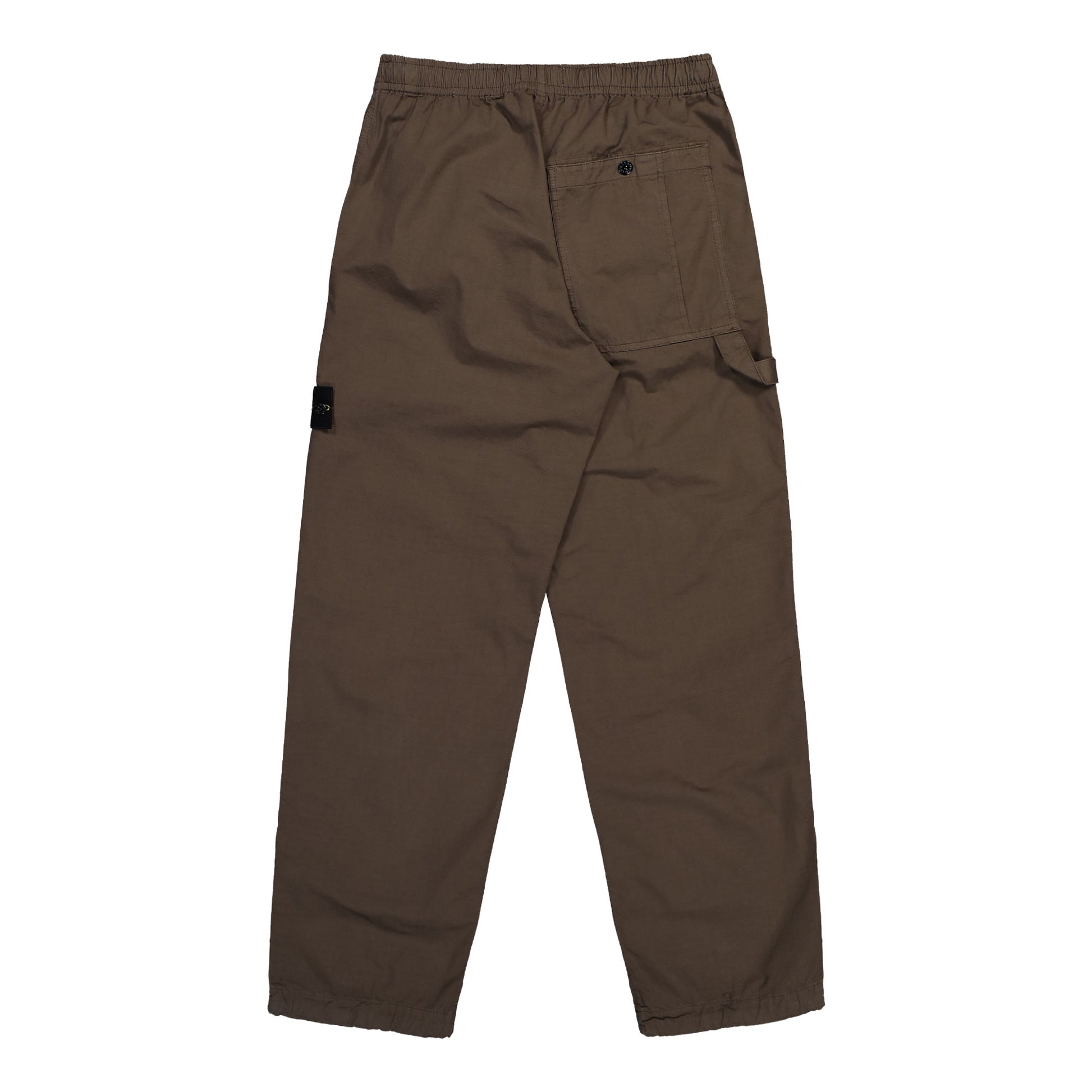 Stone Island Mercerised Organic Cotton Ripstop Cargo Pant Shadow Brown Pants L1S153100007-S0298 V007C Detail View 2 | GATE
