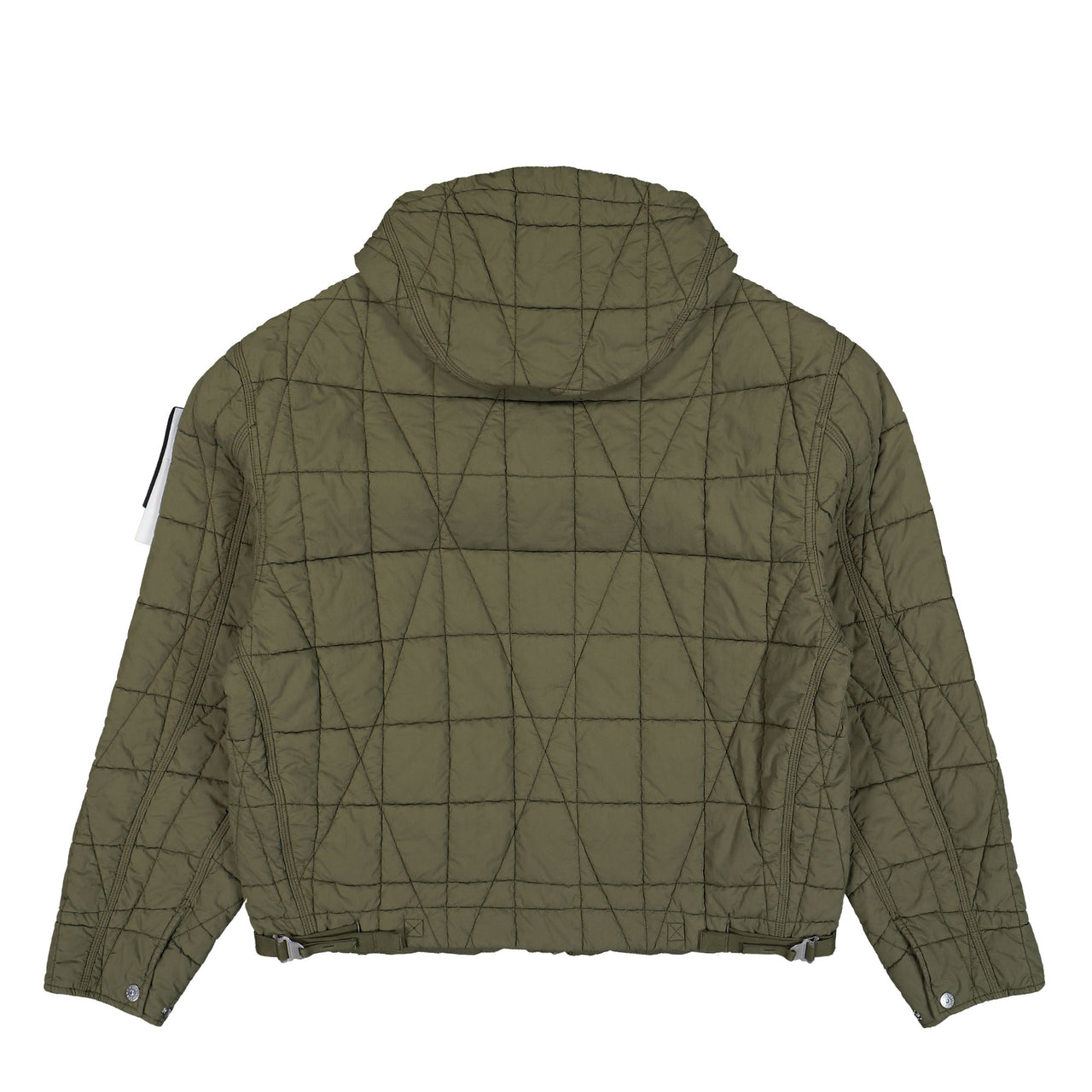 Stone Island Cotton Nylon Tela Quilted TC Parka Military Green Parka L1S154100014-S0300 V005G Detail View 1 | GATE
