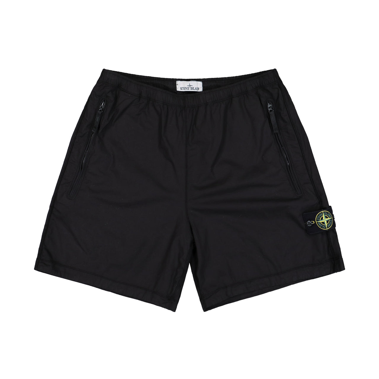 Stone Island Stretch Cotton Tela Paracadute Shorts Black  Shorts L1S15L100017-S0003 V0029 Detail View 1 | GATE
