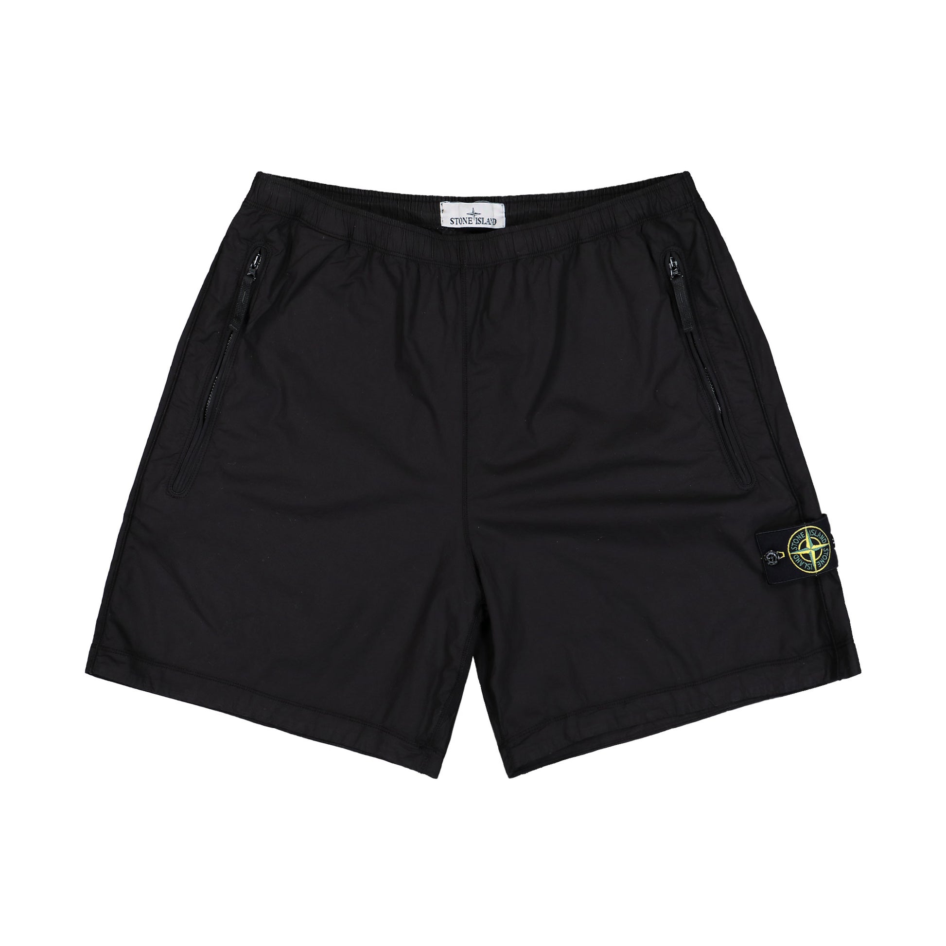 Stone Island Stretch Cotton Tela Paracadute Shorts Black  Shorts L1S15L100017-S0003 V0029 Detail View 1 | GATE
