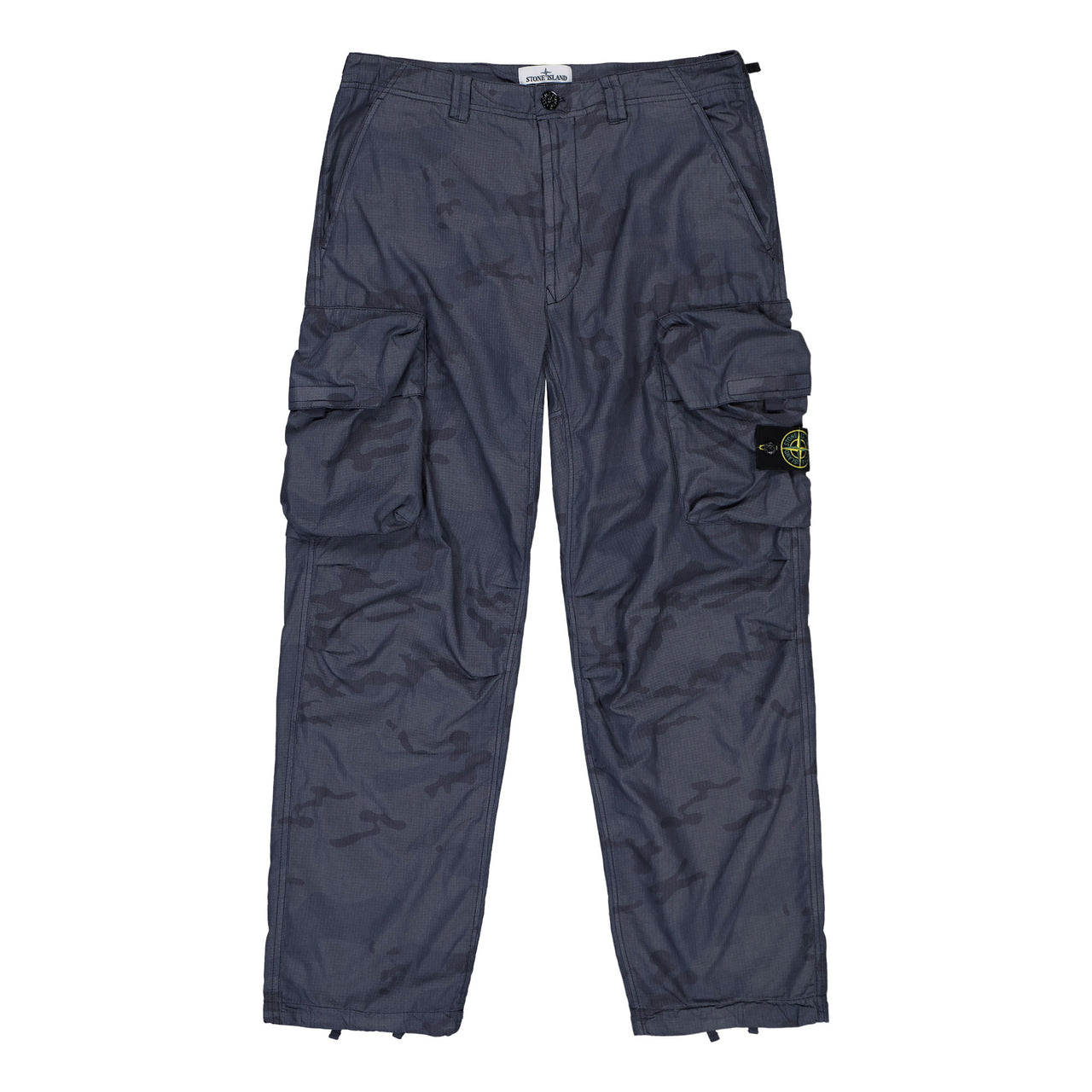 Stone Island Faded Camo Light Ripstop Cargo Pant Blue Grey Pants L1S153100036-S00E9 V002D Detail View 1 | GATE
