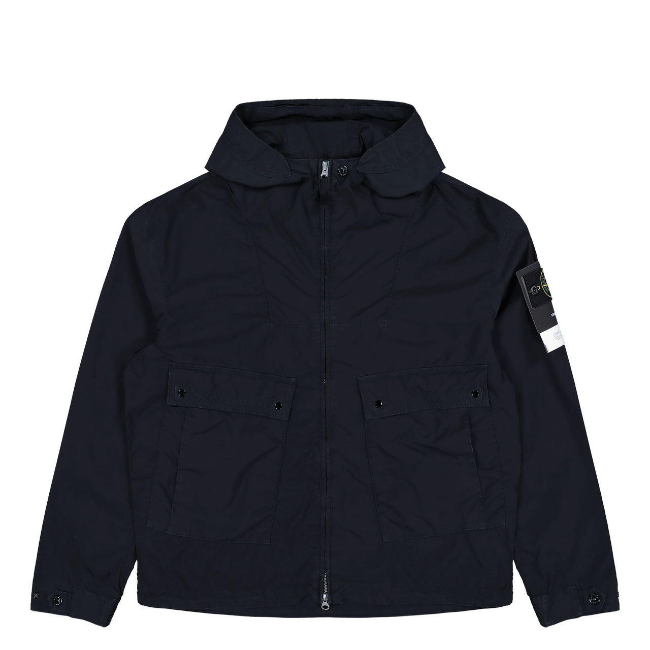 Stone Island Light Compact Zouch Poly-TC Parka Navy Blue Parka L1S154100052-S0042 V0020 Detail View 1 | GATE
