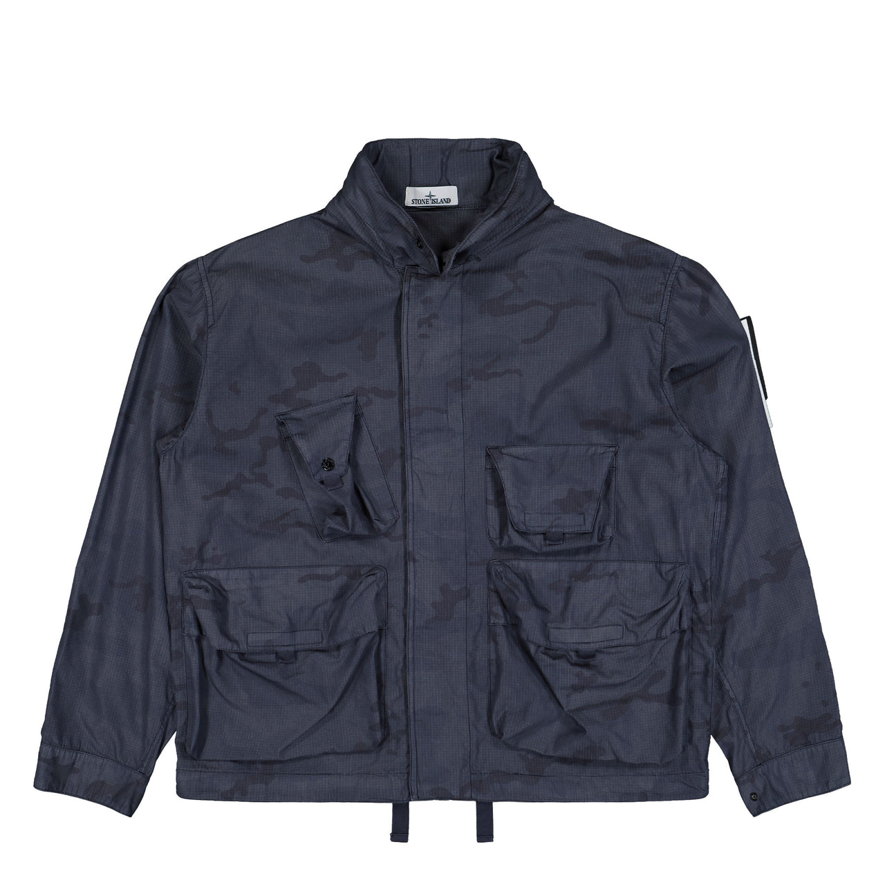 Stone Island Faded Camo Light Ripstop TC Jacket Blue Grey Jackets L1S154100071-S00E9 V002D Detail View 1 | GATE
