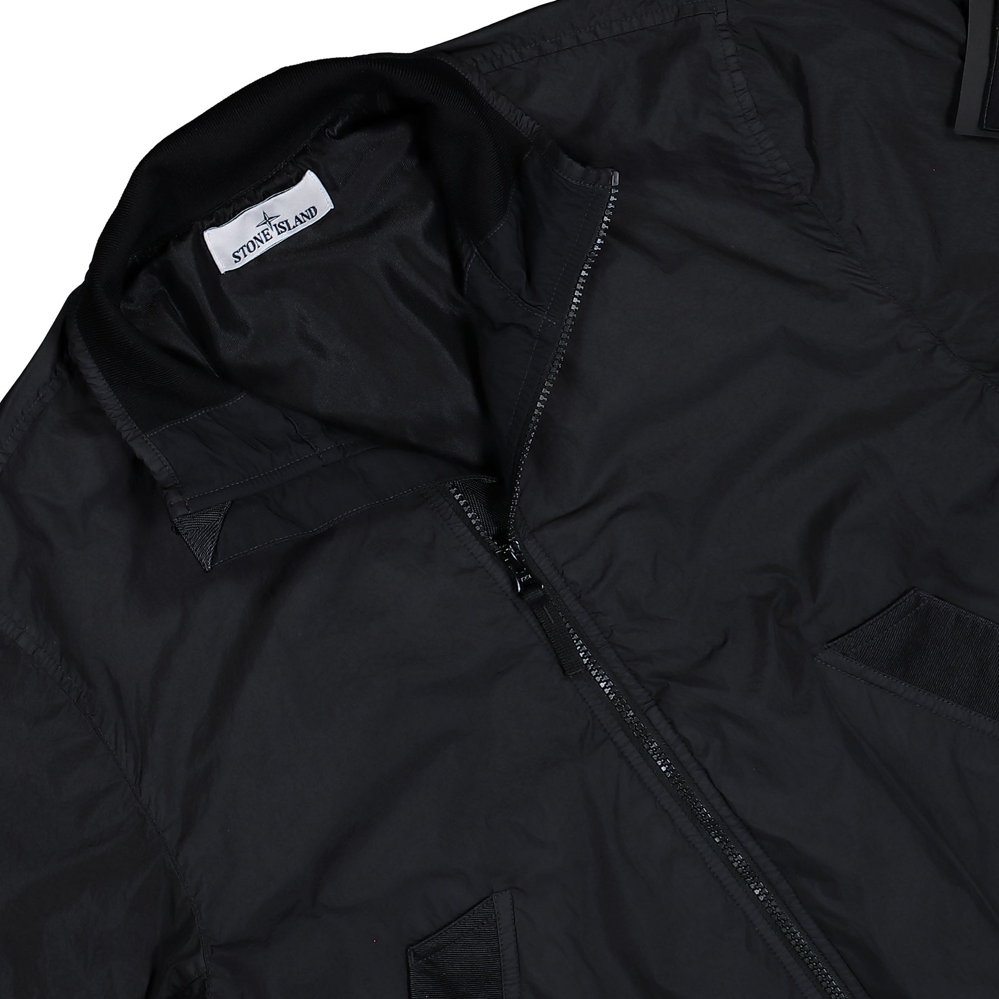 Stone Island Garment Dyed Crinkle Reps NY Jacket Black  Jackets L1S154100111-S0A23 V0029  Detail View 3 | GATE
