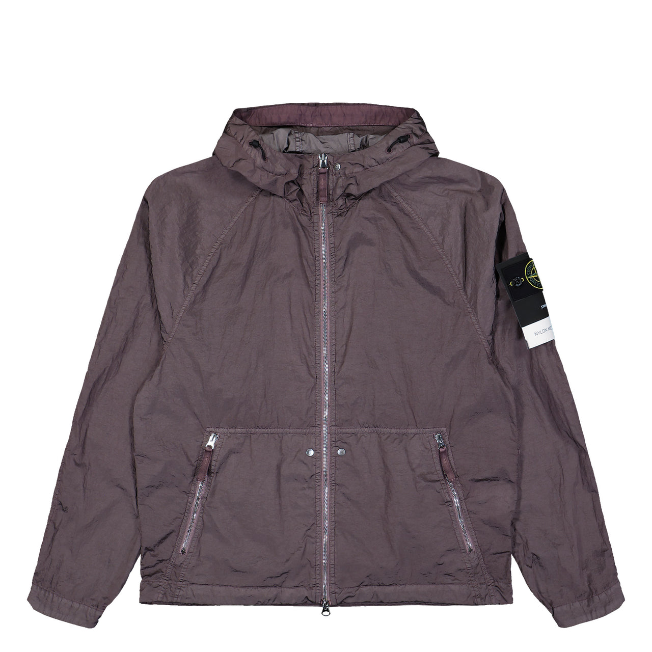 Stone Island Nylon Metal Watro Short Parka Purple Grey Jackets L1S154100119-S0020 V008F Detail View 1 | GATE
