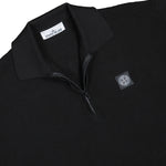 Stone Island Light Raw Hand Organic Cotton SS Polo Black  Shirts L1S155100021-S01B9 V0029  Detail View 3 | GATE
