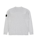 Stone Island Plated Rib Cotton Boucle Crewneck Melange Pearl Grey Sweatshirts L1S155100033-S0N12 V0M61 Detail View 2 | GATE
