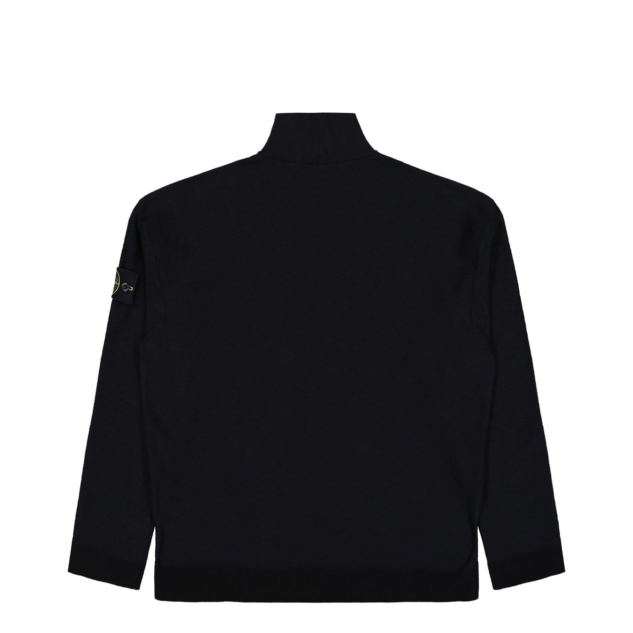 Stone Island Relaxed Fit Quarter Zip Knit LS Polo Black Sweatshirts L1S155100049-S01B0 V0029 Detail View 1 | GATE
