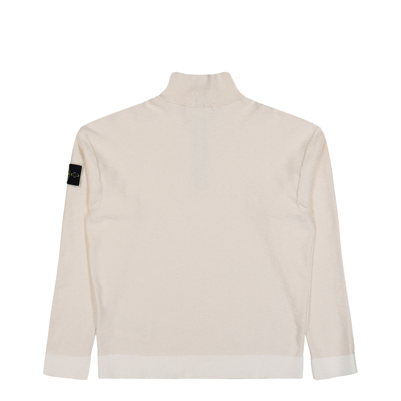 Stone Island Relaxed Fit Quarter Zip Knit LS Polo Ivory  Sweatshirts L1S155100049-S01B0 V0093 Detail View 1 | GATE
