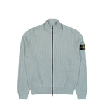 Stone Island Ribbed Soft Organic Cotton Zip Up Cardigan Sage  Cardigans L1S155100126-S00D8 V0055 Detail View 1 | GATE
