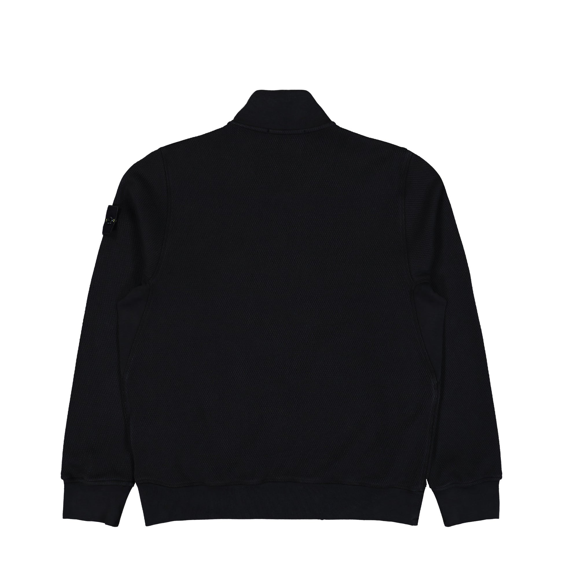 Stone Island Mesh Stich Organic Cotton Fleece Jacket Black  Tracksuit Tops L1S156100014-S0297 V0029 Detail View 2 | GATE
