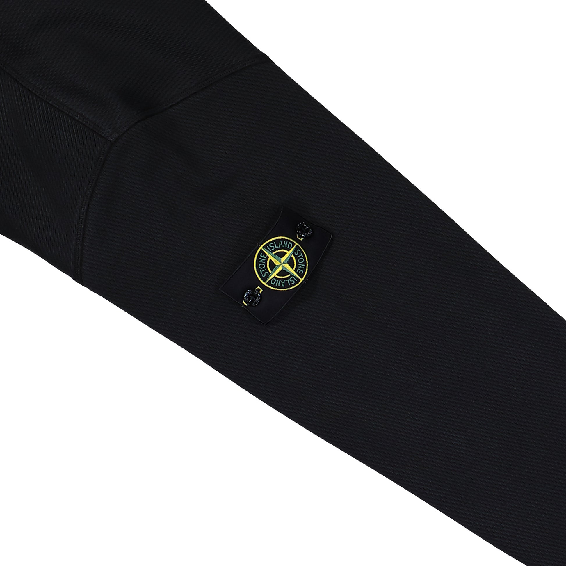 Stone Island Mesh Stich Organic Cotton Fleece Jacket Black  Tracksuit Tops L1S156100014-S0297 V0029 Detail View 5 | GATE
