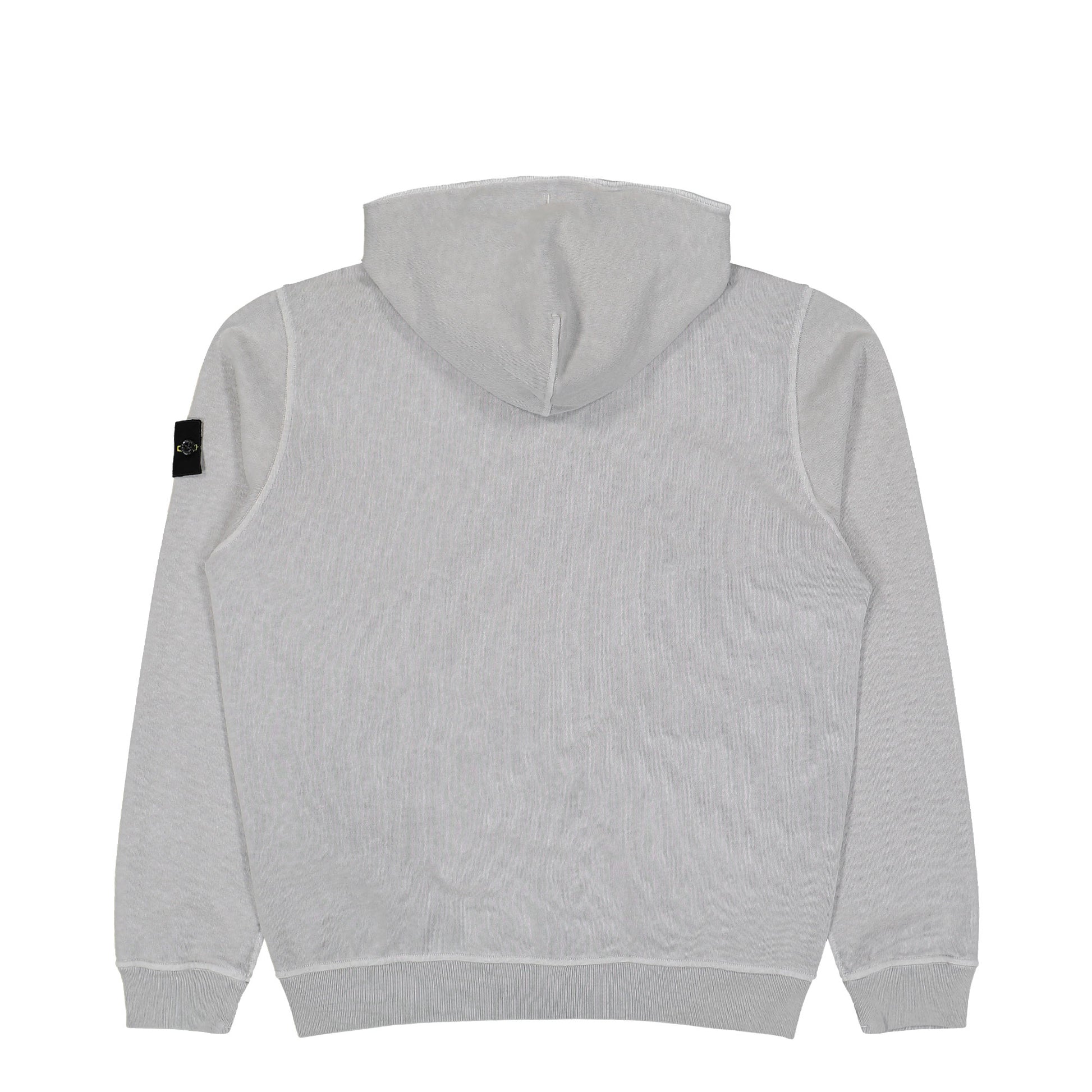 Stone Island Malfile Fleece Old Effect Zip Up Hoodie Sweater Pearl Grey Tracksuit Tops L1S156100032-S0060 V0161 Detail View 2 | GATE
