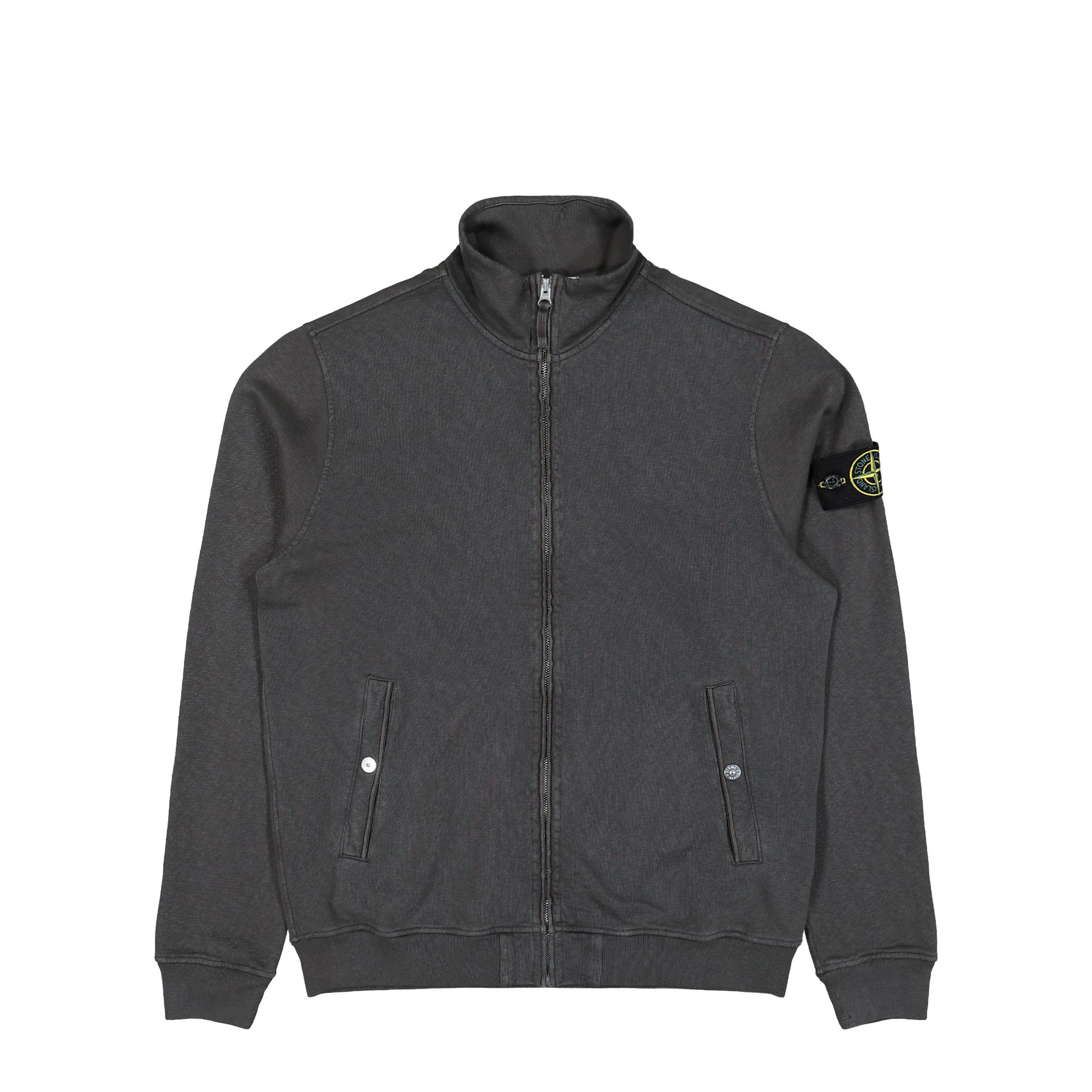 Stone Island Malfile Fleece Old Effect Zip Up Cardigan Charcoal  Tracksuit Tops L1S156100033-S0060 V0165 Detail View 1 | GATE
