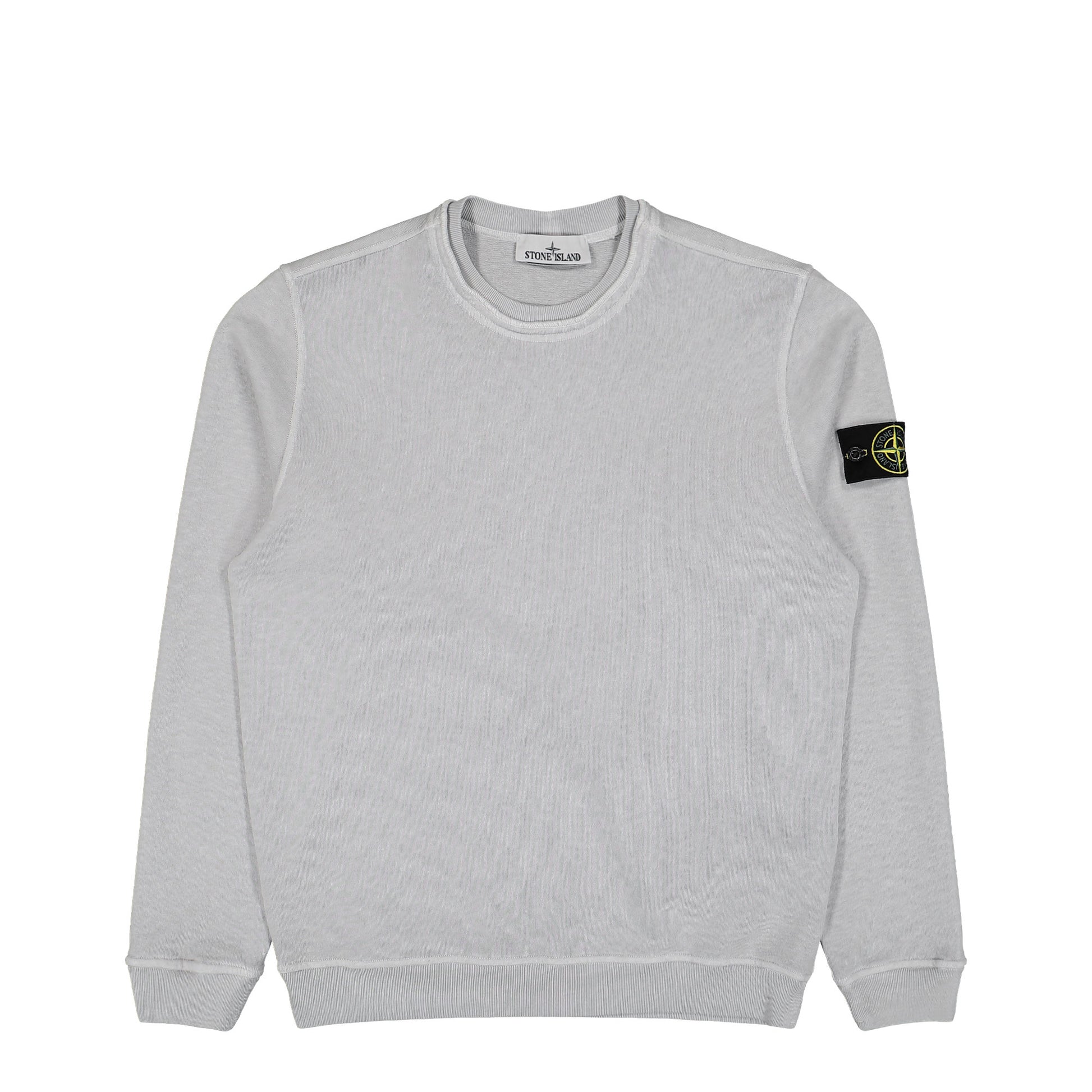 Stone Island Malfile Fleece Old Effect Sweatshirt Pearl Grey Sweatshirts L1S156100034-S0060 V0161 Detail View 1 | GATE
