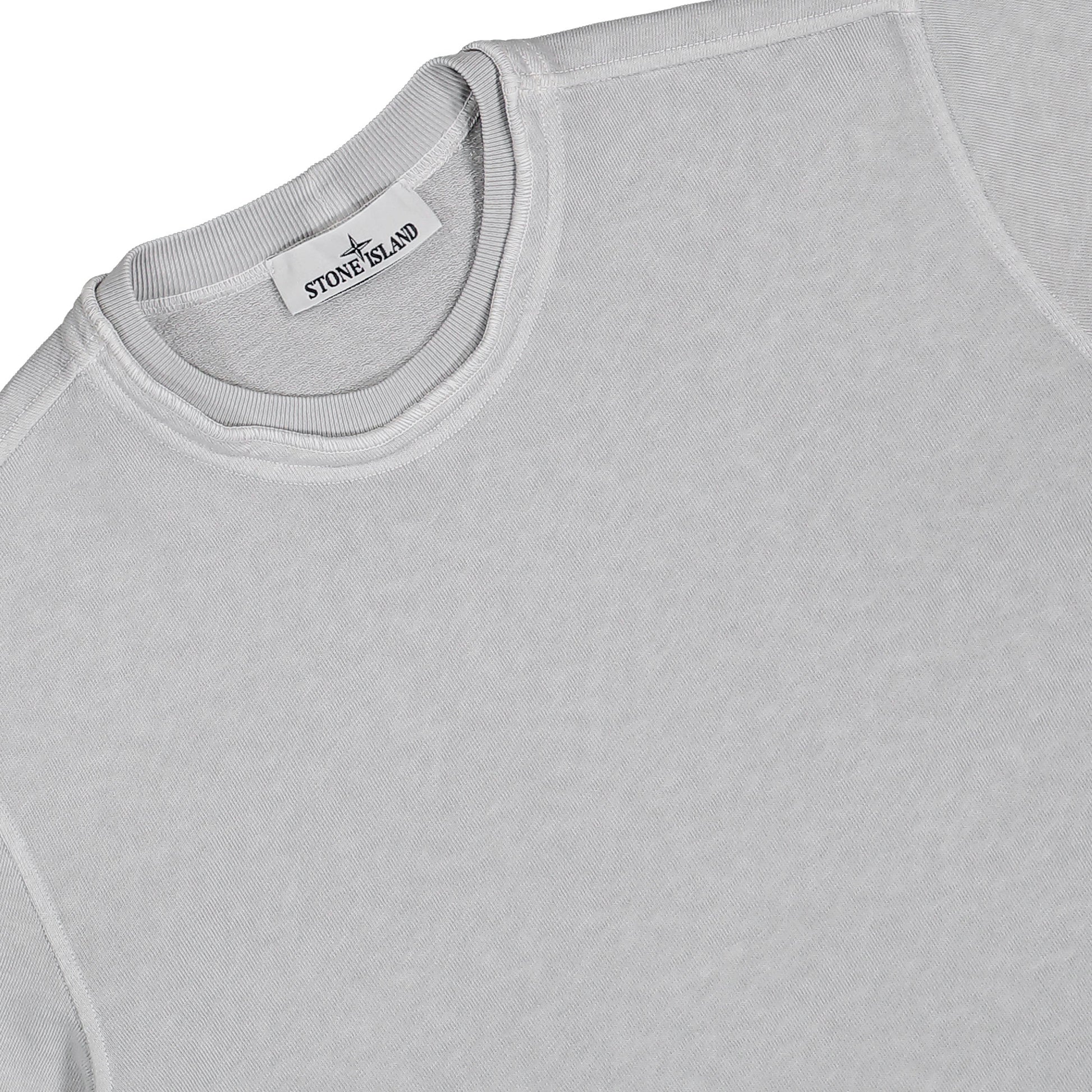 Stone Island Malfile Fleece Old Effect Sweatshirt Pearl Grey Sweatshirts L1S156100034-S0060 V0161 Detail View 3 | GATE
