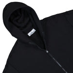 Stone Island Organic Cotton Fleece Zip Up Hoodie Sweater Black Tracksuit Tops L1S156100039-S0051 V0029 Detail View 3 | GATE

