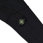 Stone Island Organic Cotton Fleece Zip Up Hoodie Sweater Black Tracksuit Tops L1S156100039-S0051 V0029 Detail View 5 | GATE
