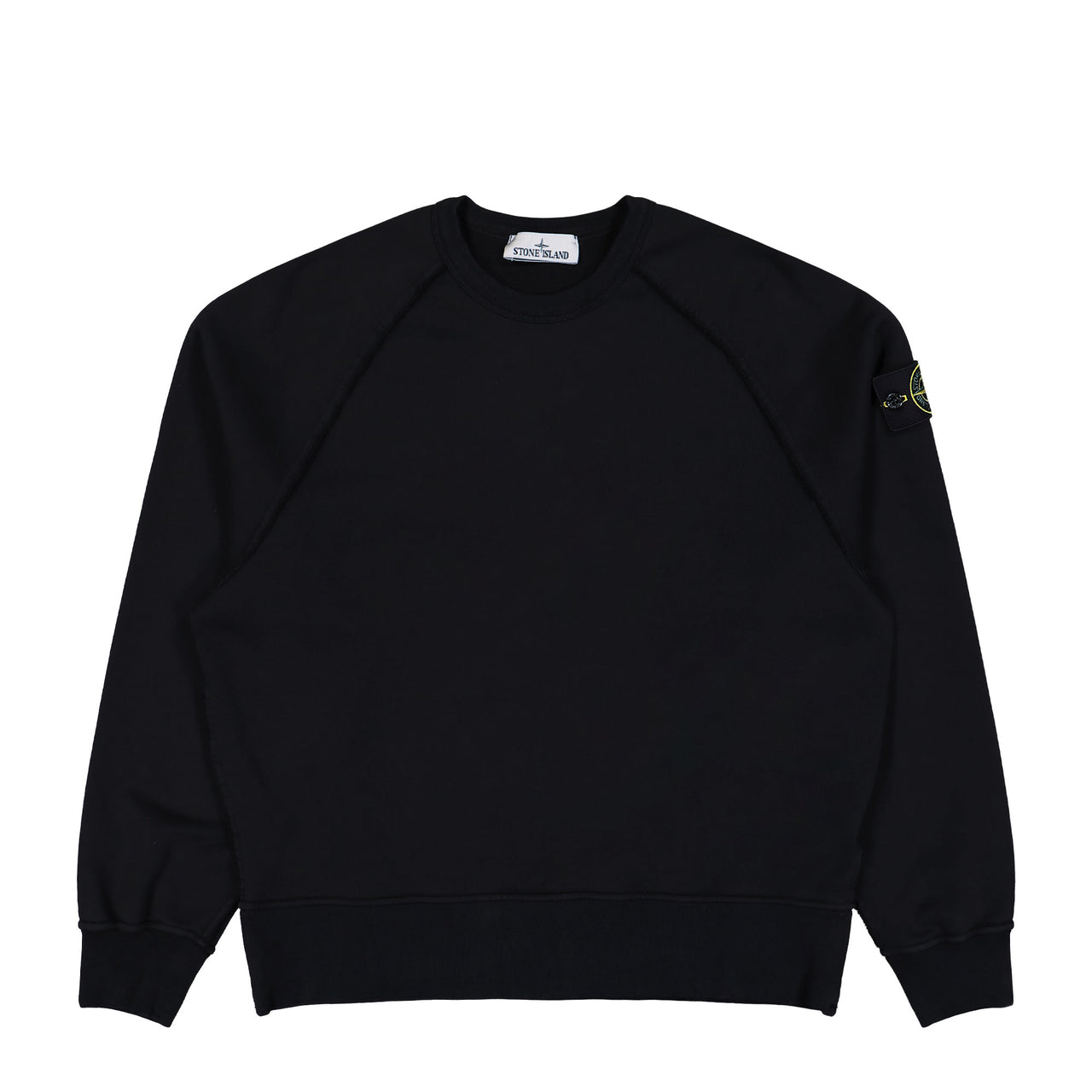 Stone Island Organic Cotton Fleece Sweatshirt Black  Sweatshirts L1S156100041-S0051 V0029  Detail View 1 | GATE
