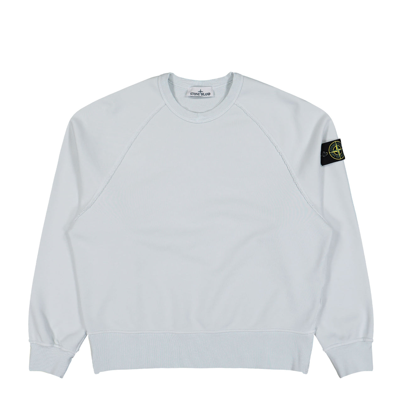 Stone Island Organic Cotton Fleece Sweatshirt Sky Blue Sweatshirts L1S156100041-S0051 V0041 Detail View 1 | GATE
