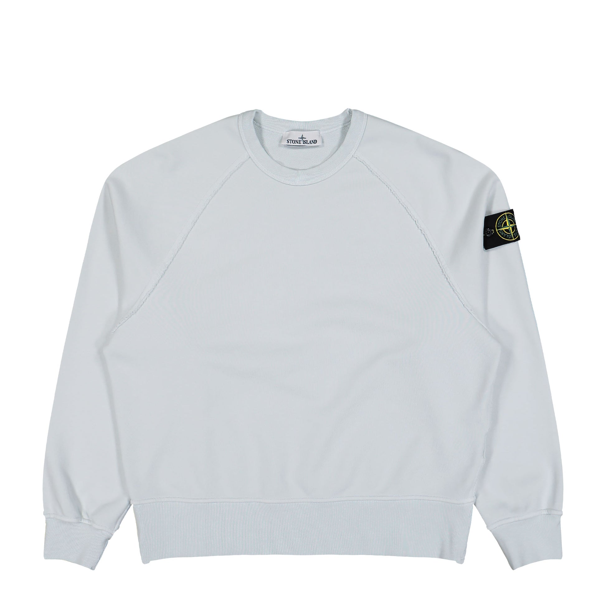 Stone Island Organic Cotton Fleece Sweatshirt Sky Blue Sweatshirts L1S156100041-S0051 V0041 Detail View 1 | GATE
