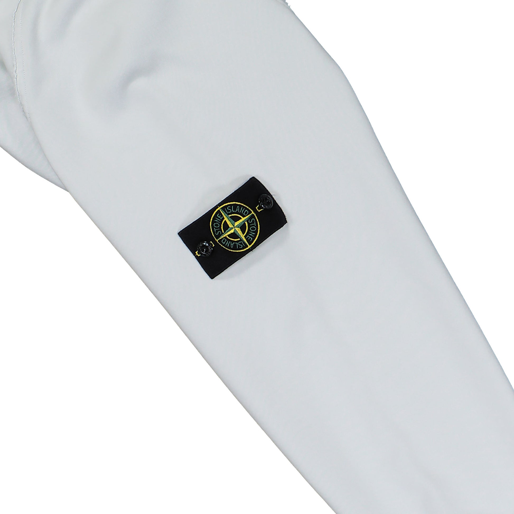 Stone Island Organic Cotton Fleece Sweatshirt Sky Blue Sweatshirts L1S156100041-S0051 V0041 Detail View 4 | GATE
