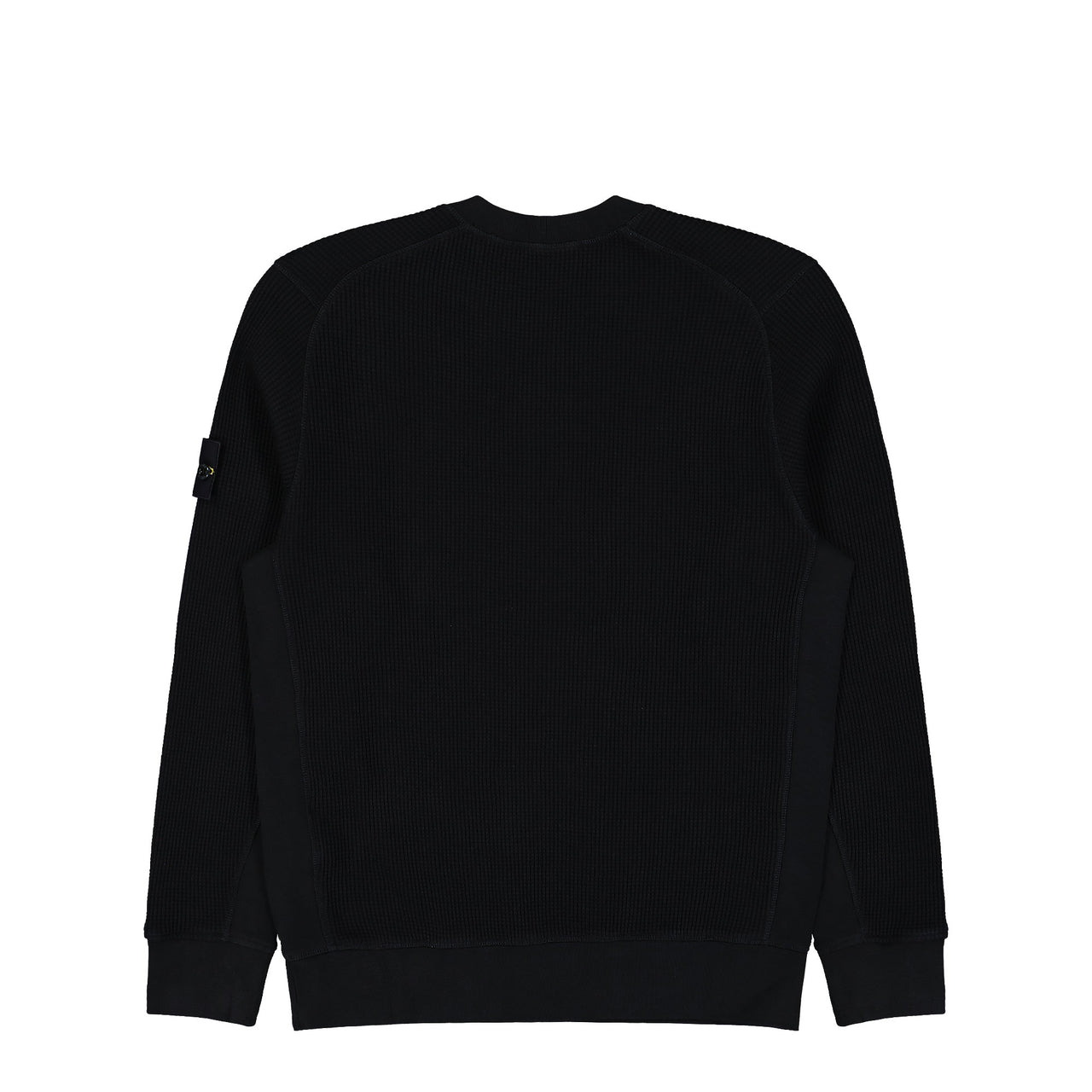 Stone Island Organic Cotton Waffle Fleece Sweatshirt Black Sweatshirts L1S156100056-S0044 V0029 Detail View 1 | GATE
