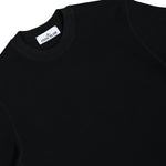 Stone Island Organic Cotton Waffle Fleece Sweatshirt Black Sweatshirts L1S156100056-S0044 V0029 Detail View 3 | GATE

