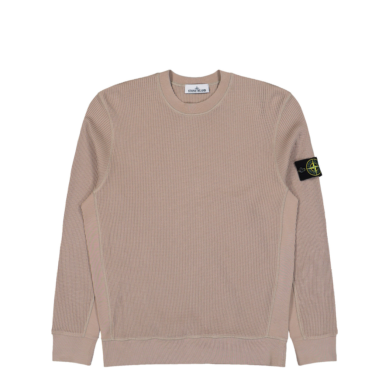 Stone Island Organic Cotton Waffle Fleece Sweatshirt Desert  Sweatshirts L1S156100056-S0044 V009A Detail View 1 | GATE
