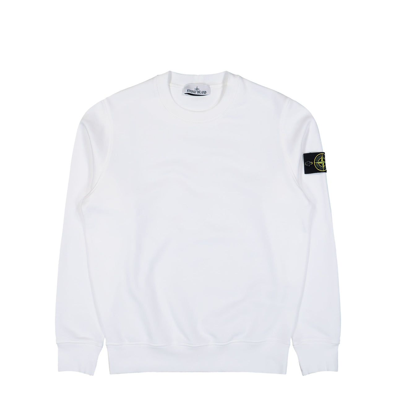 Stone Island Organic Cotton Fleece Sweatshirt White Sweatshirts L1S156100060-S0051 V0001 Detail View 1 | GATE
