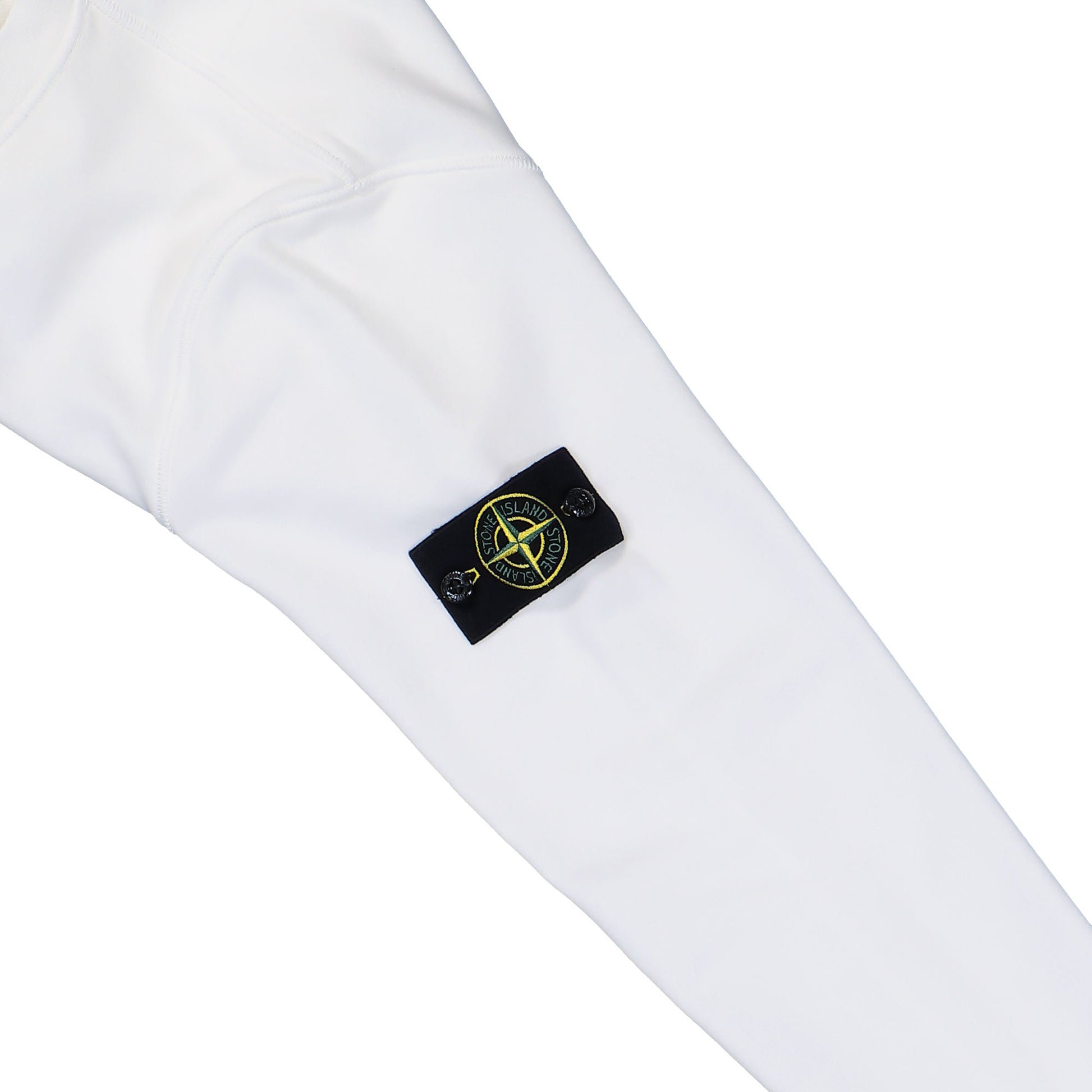 Stone Island Organic Cotton Fleece Sweatshirt White Sweatshirts L1S156100060-S0051 V0001 Detail View 4 | GATE
