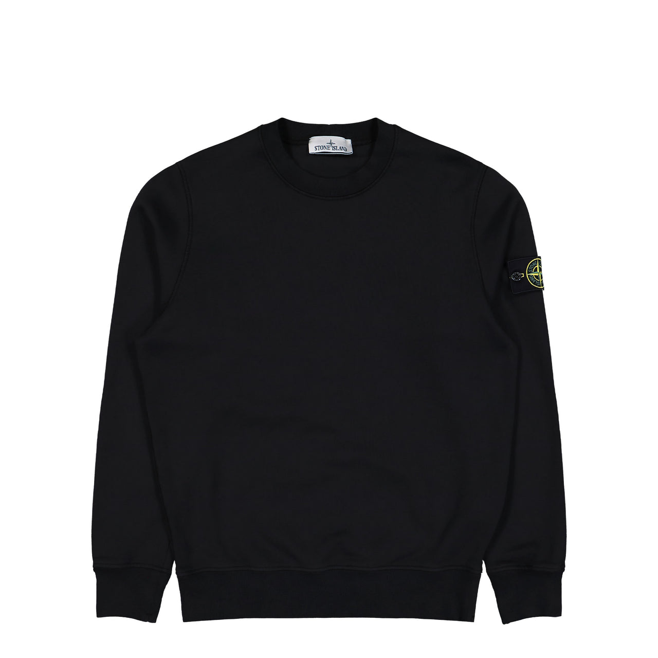 Stone Island Organic Cotton Fleece Sweatshirt Black Sweatshirts L1S156100060-S0051 V0029 Detail View 1 | GATE
