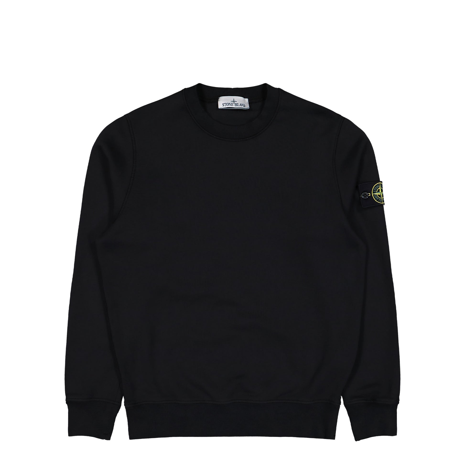 Stone Island Organic Cotton Fleece Sweatshirt Black Sweatshirts L1S156100060-S0051 V0029 Detail View 1 | GATE
