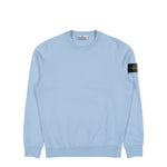 Stone Island Organic Cotton Fleece Sweatshirt Powder Blue Sweatshirts L1S156100060-S0051 V004A Detail View 1 | GATE
