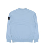 Stone Island Organic Cotton Fleece Sweatshirt Powder Blue Sweatshirts L1S156100060-S0051 V004A Detail View 2 | GATE
