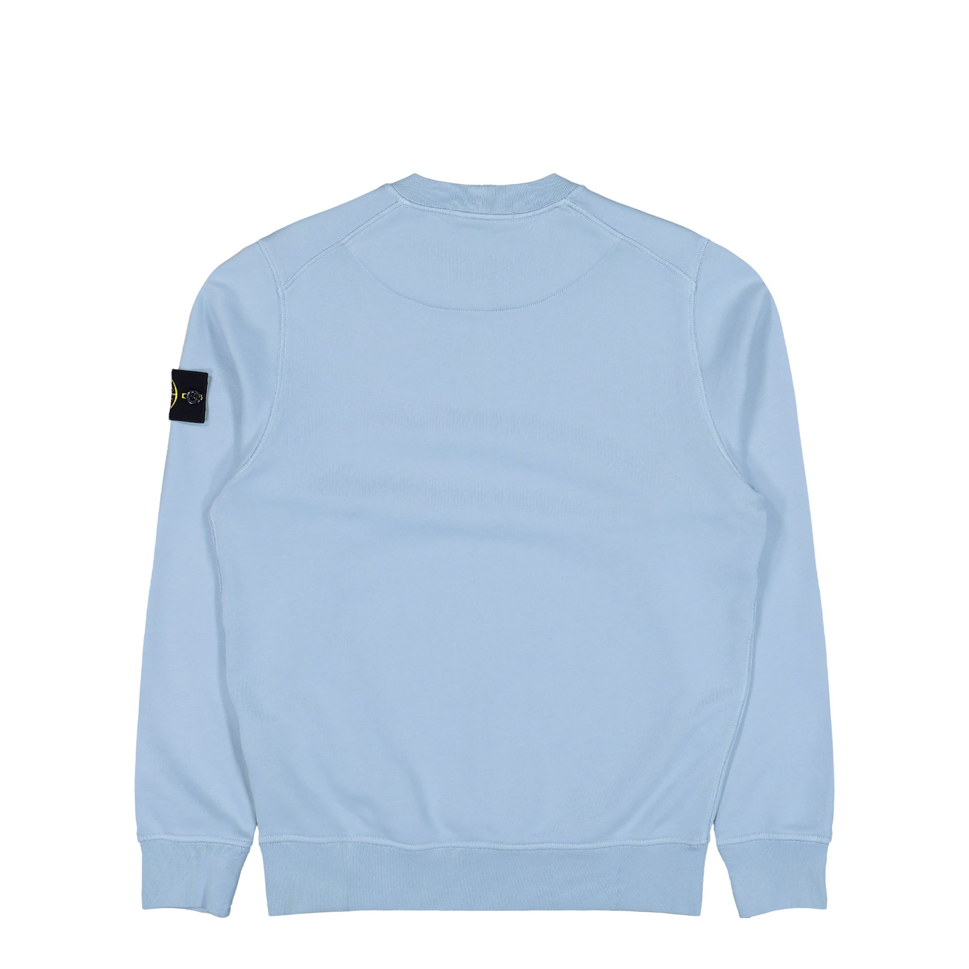 Stone Island Organic Cotton Fleece Sweatshirt Powder Blue Sweatshirts L1S156100060-S0051 V004A Detail View 2 | GATE
