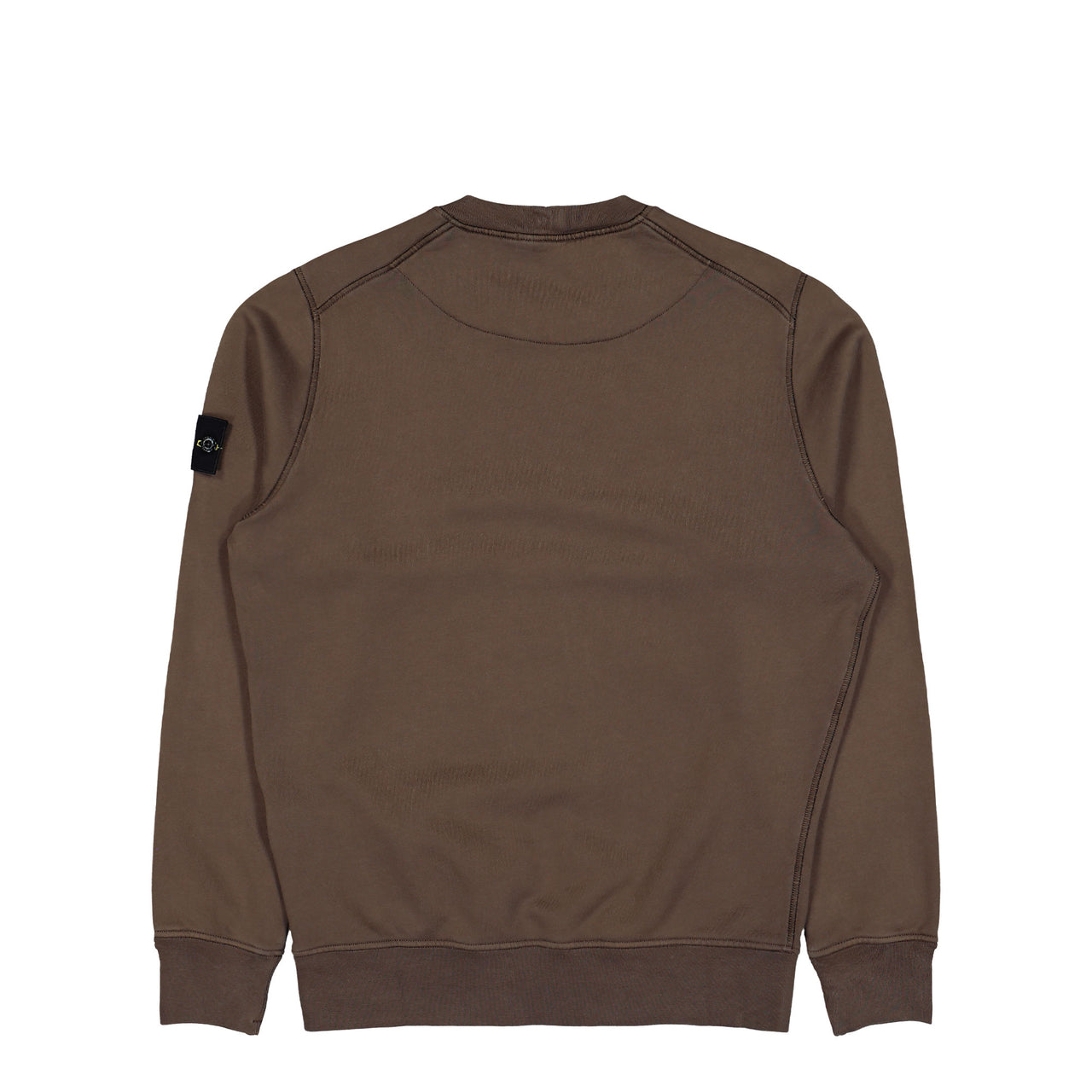 Stone Island Organic Cotton Fleece Sweatshirt Shadow Brown Sweatshirts L1S156100060-S0051 V007C Detail View 1 | GATE
