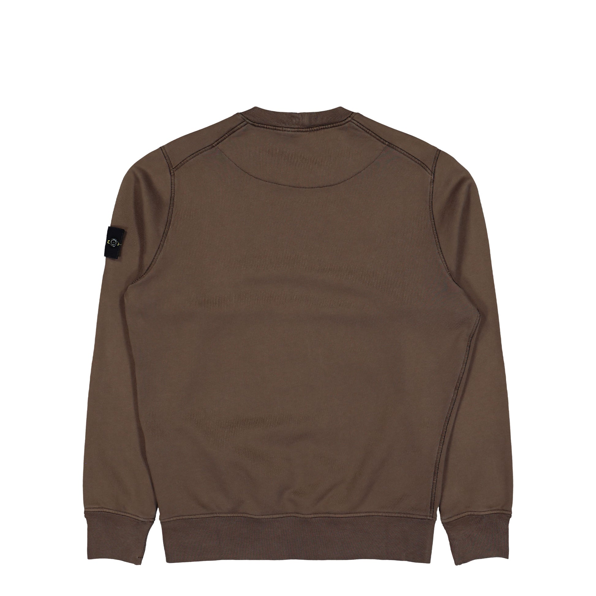 Stone Island Organic Cotton Fleece Sweatshirt Shadow Brown Sweatshirts L1S156100060-S0051 V007C Detail View 2 | GATE
