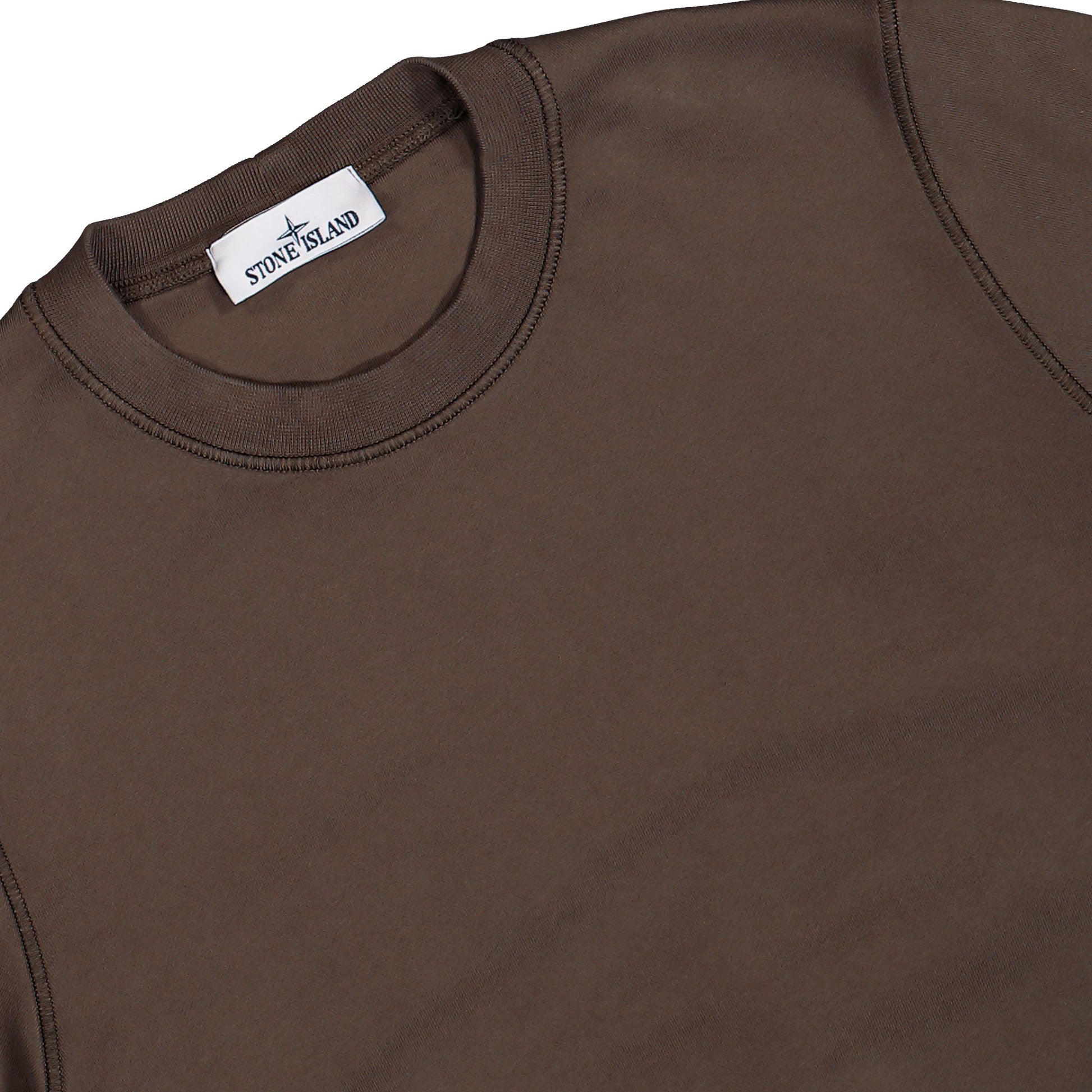 Stone Island Organic Cotton Fleece Sweatshirt Shadow Brown Sweatshirts L1S156100060-S0051 V007C Detail View 3 | GATE

