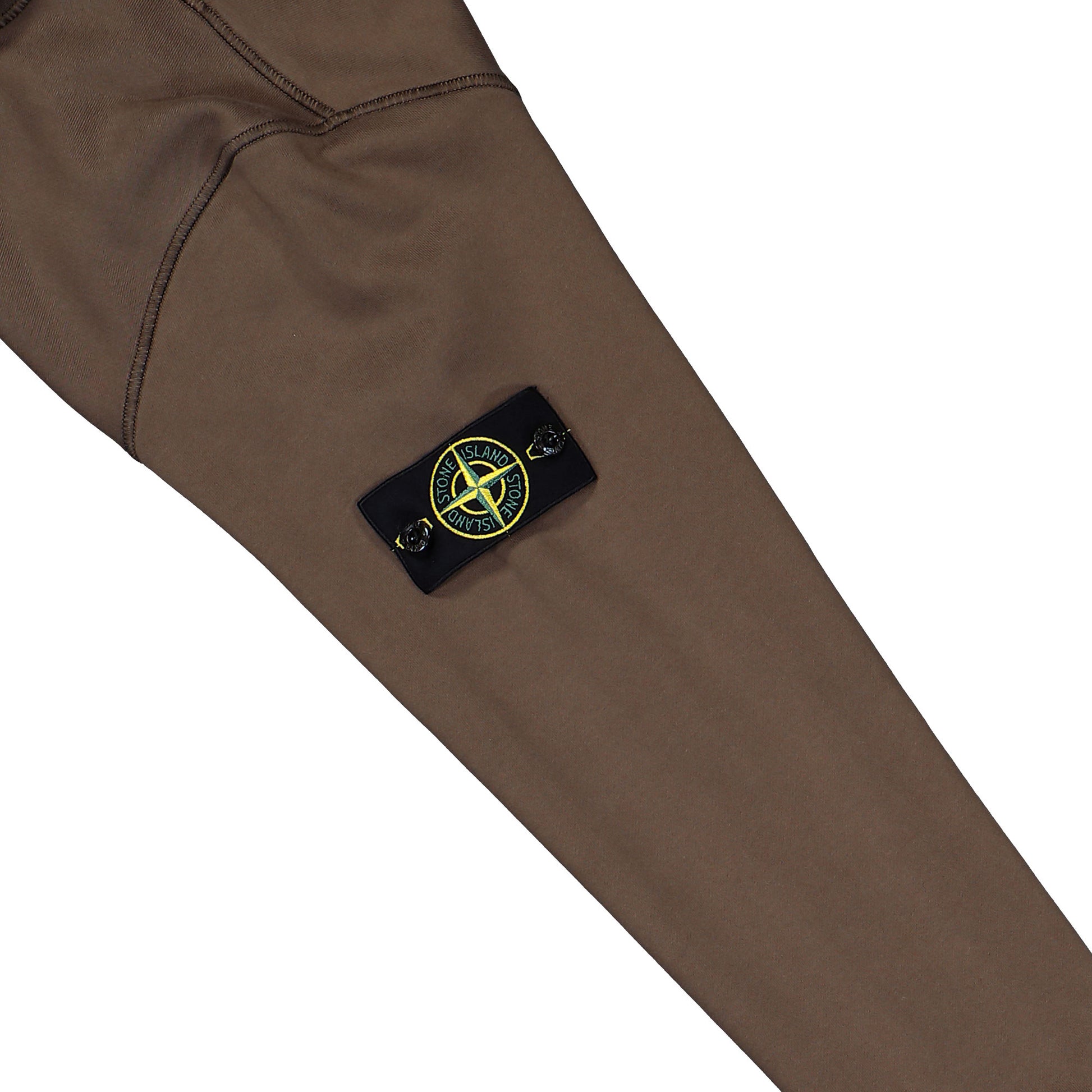 Stone Island Organic Cotton Fleece Sweatshirt Shadow Brown Sweatshirts L1S156100060-S0051 V007C Detail View 4 | GATE
